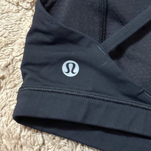 EXCELLENT Lululemon Free To Be Serene Black Sports Bra 6 C/D Cup Strappy Back - Picture 5 of 9